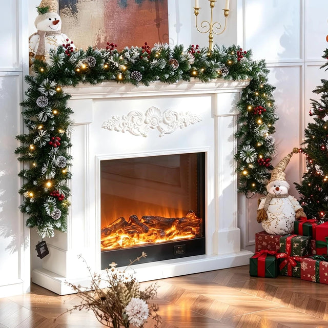 Belyst Julgirlang med Ljus