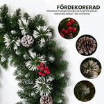 Belyst Julgirlang med Ljus