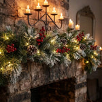 Belyst Julgirlang med Ljus