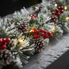 Belyst Julgirlang med Ljus